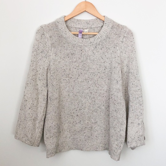 Speckled cream sweater + buttons on sleeves - Picture 3 of 7